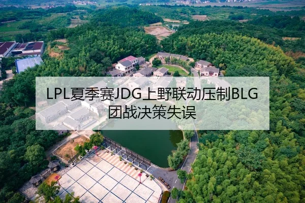 LPL夏季赛JDG上野联动压制BLG团战决策失误